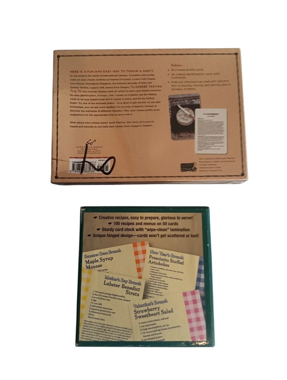 Hosting Duo Box Of Brunch 100 Recipe Cards And Cheese Tasting Party Kit New
